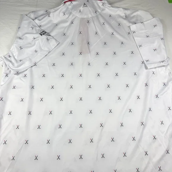 Bermuda Sands Golf Polo Mens 2XL 'Clubs White' Print Performance S/S White NWT - Picture 10 of 13